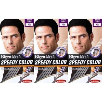 101 Natural Black Bigen Мужская скоростная краска для волос, упаковка из 3 шт.