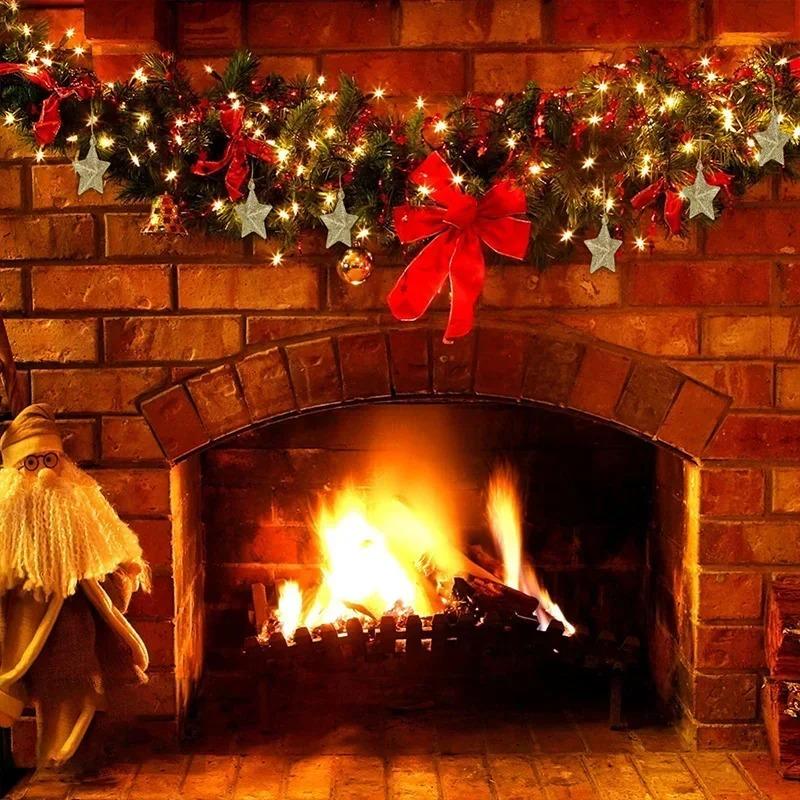 Горячая Распродажа Золотые блестящие звезды Рождественские украшения Гламурный стиль Пластиковые подвесные украшения для дома Рождественская елка праздничная вечеринка