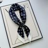 New Hundred Hundred Satin Letter Print Neckerchief 70×70 Silk Scarf Small Square Scarf High Sense of French Scarf
