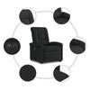 Electric Recliner Chair with Rising Assistance Black Fabric