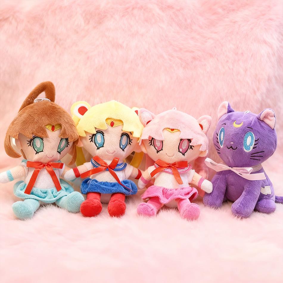 Кавайная плюшевая игрушка Сейлор Мун Лунный Кот Лунный Заяц Милая Девушка Сердце Наполненная Аниме Кукла Подарок Декор Дома Спальни Подарок на День Рождения