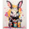 Безрамный кролик DIY картина по номерам акриловая краска на холсте комплект животные краска по номерам для домашнего декора