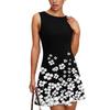 Women's Fashionable Casual Printed Sleeveless Round Neck Dress Sleeveless Round Neck Dress