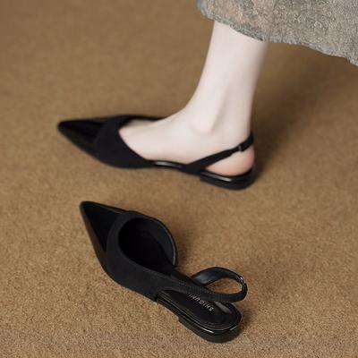 Баотоу драг женщины 2025 весна и лето новый темперамент острые сандалии нежные балетки