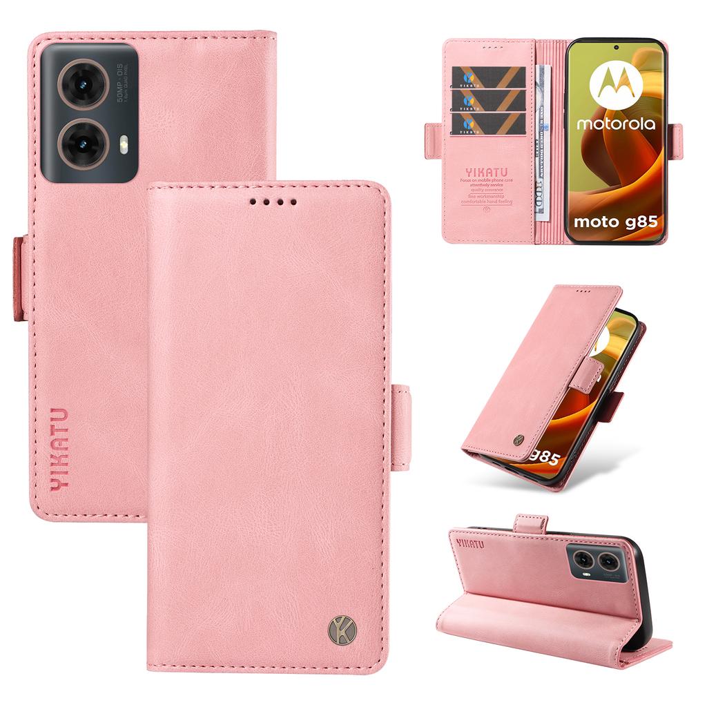 Чехол-кошелек из нубука из искусственной кожи с отделениями для карт и боковой пряжкой для телефона Motorola Moto G53, G14, G32, G54, G84, G34, G04, G24, G04s, E14, Edge 40, Edge 50 Fusion...