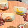 Керамическая рисовая миска с мультяшными фруктами