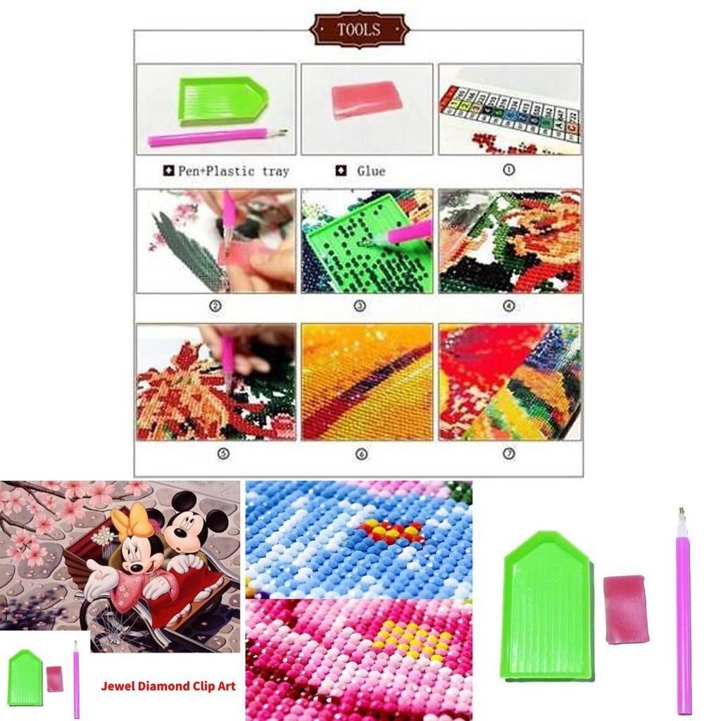 A4 Diamond Painting Tools Set Plastic Light Board Copy Table Point Drill Pen Clay Kit