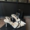 Summer NewWomen Sandal Shoes Fashion Shallow Slip On Ladies Elegant Slingback Shoes Thin High Heel Dress Pumps New Woman