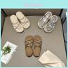 Summer Stylish Womens Casual Flat Sandals With Thick Sole Comfortable Design In Khaki Silver And Beige