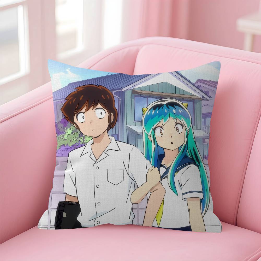 Urusei Yatsura Anime Personalized Pillow Cover Kids Bedroom Wild Party Decor Pillowcase kid Birthday shower Gift
