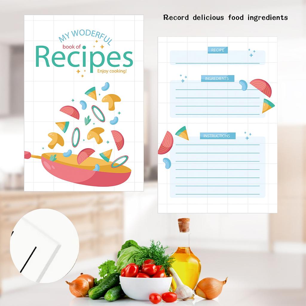 Карточка рецептов для кухни. Идеальный помощник для отслеживания ингредиентов и кулинарного вдохновения.