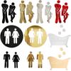 Removable 3D Toilet Entrance Sign Wall Stickers Funny Woman & Man WC Washroom Door Poster Mirror Surface Decal DIY Decor
