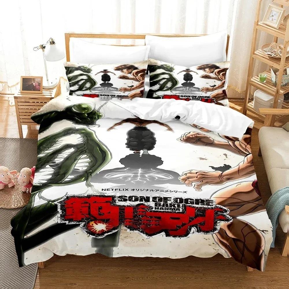 Comforter Baki Hanma Anime Bedding Set For Bedroom Soft Modern S Comefortable Kids And