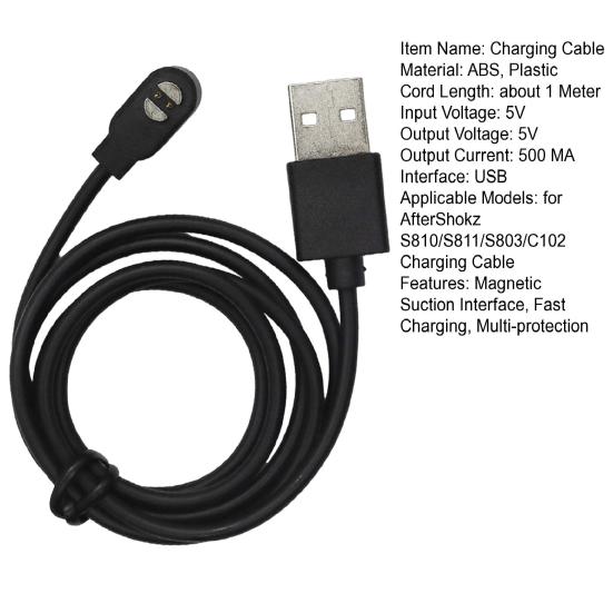 Зарядный кабель Магнитная быстрая зарядка Множественная защита Интерфейс присоски Зарядное устройство для наушников с костной проводимостью