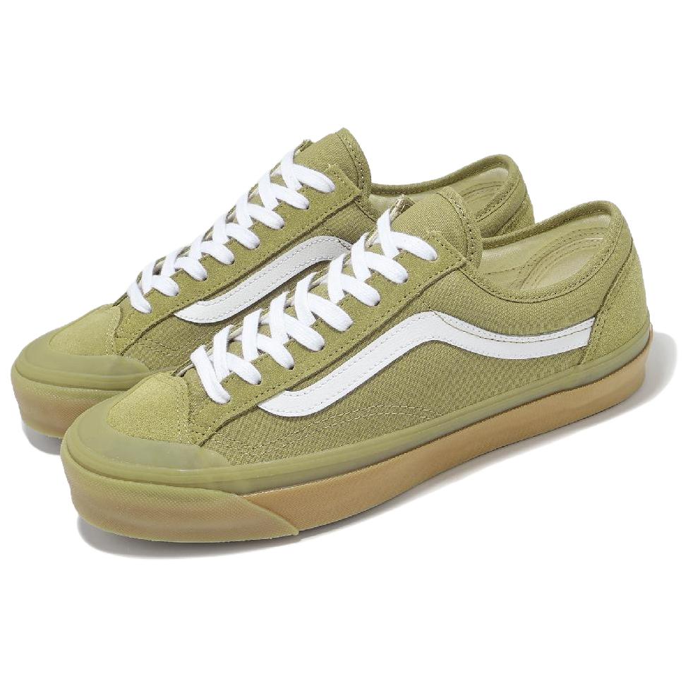 Vans Old Skool 136 LX Хаки Белые Мужские Кроссовки Зеленые VN000SHMFF9