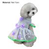 Платье для щенка, дышащее удобное сетчатое платье из пряжи, красивое платье принцессы для собак с цветочным принтом на лето
