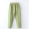 Женские летние хлопковые свободные прямые брюки однотонные простые удобные брюки с эластичной резинкой на талии