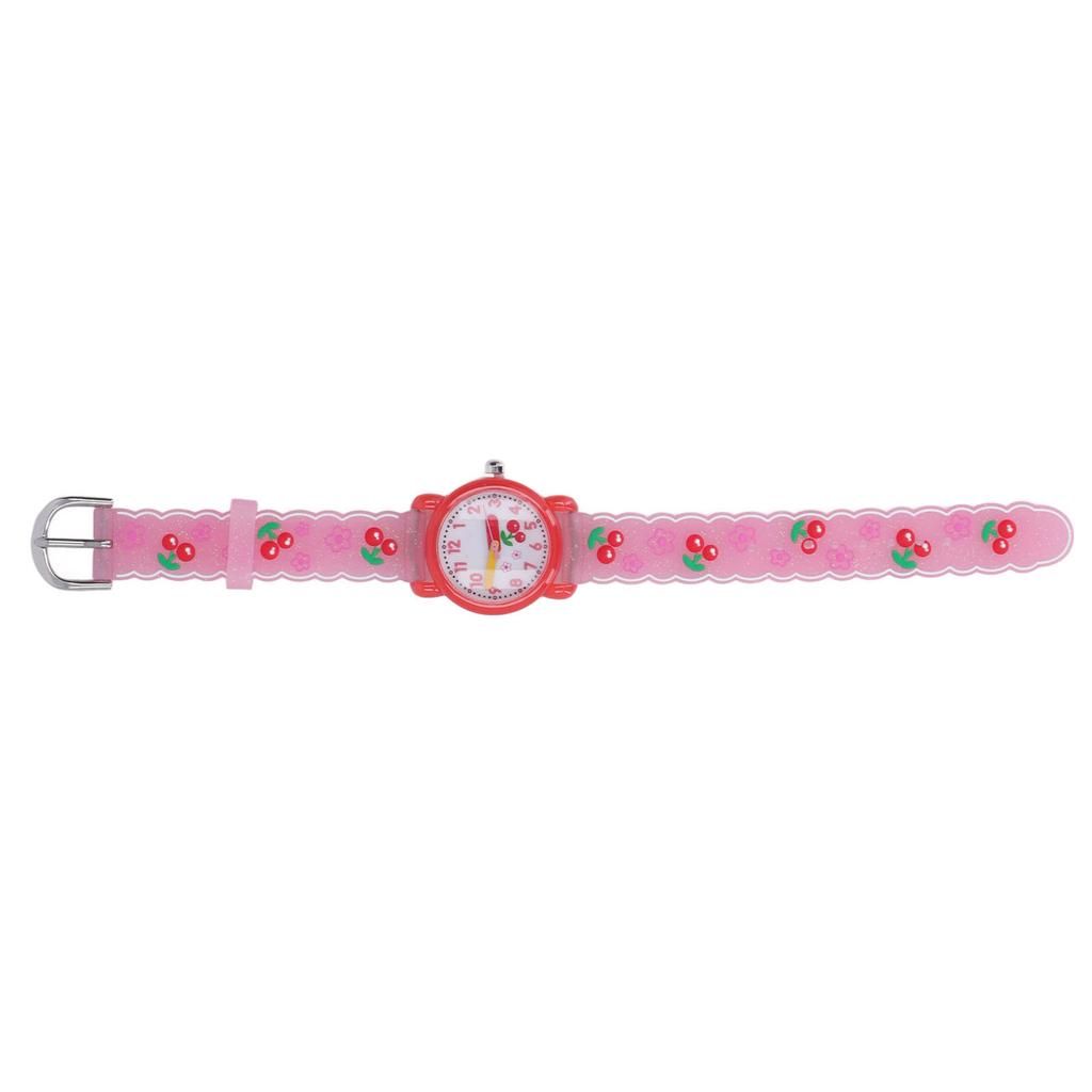 Kids Watch Cute Cartoon Waterproof Portable Adjustable Watch Birthday Gift for Girl Aged 3 To 8 Red
