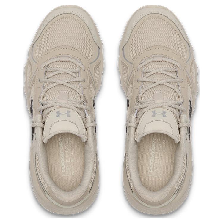 Under Armour Charged Vantage Lux 2 Sports Comfort Slip Resistant Durable Low Top Lifestyle Casual Shoes Women Sneaker Beige 3028449-200