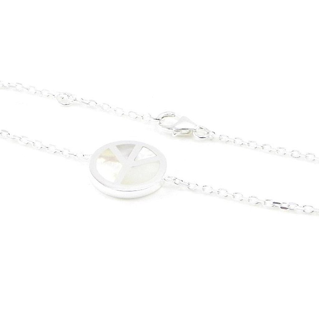 Les Trésors De Lily [G6324] - Серебряный браслет «Мир» серебро с перламутром (родиевое покрытие) - 13 мм