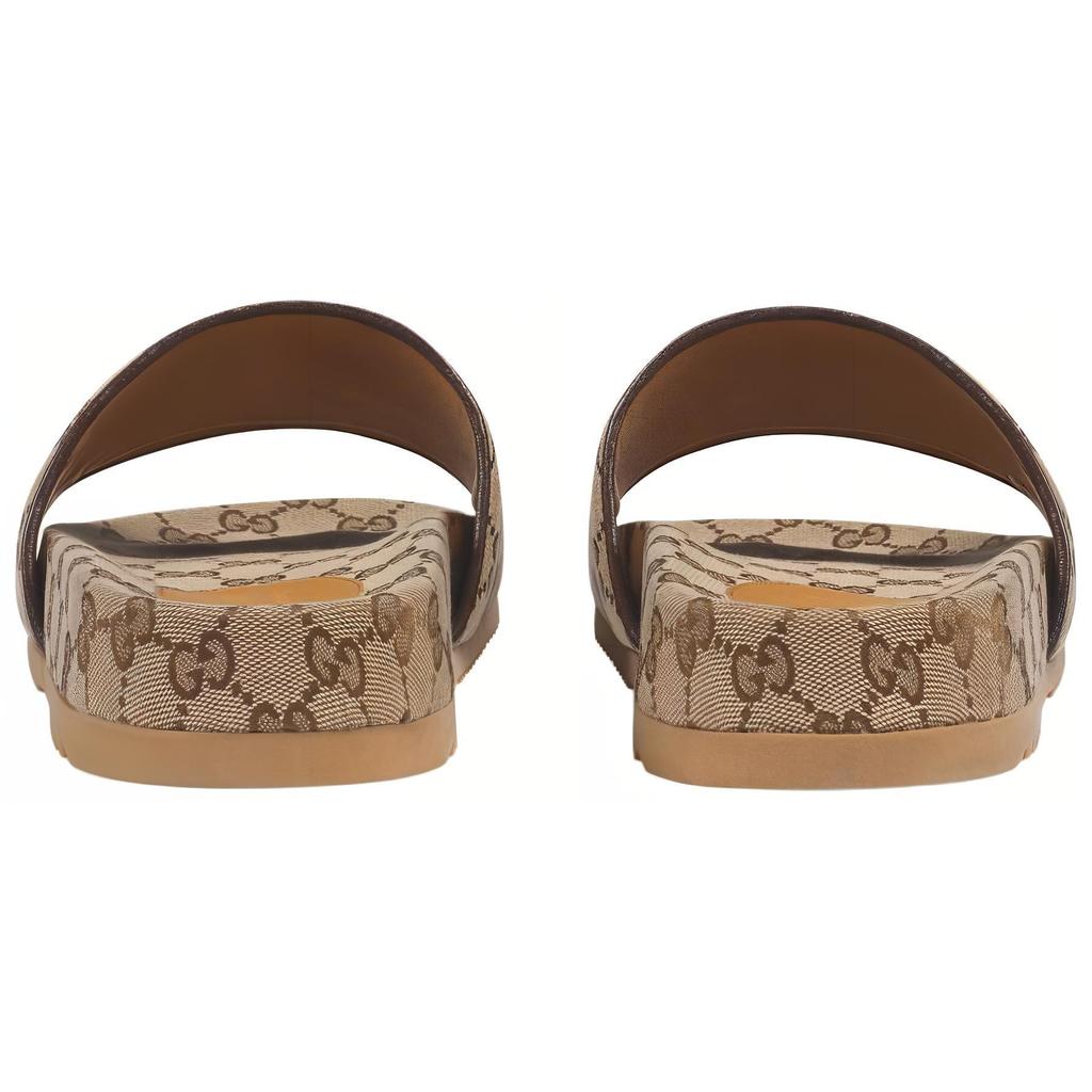 Gucci Шлепанцы мужские Бежевый и Эбеновое дерево 624695 H6320 9763