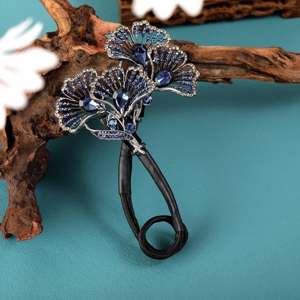 Элегантный винтажный инструмент для создания пучков из листьев гинкго — сплав, без запаха, идеально подходит для женщин с текстурированными волосами