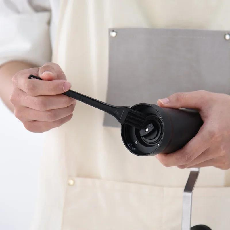 Ручная кофемолка с керамическим сердечником для помола кофемашина с ручным приводом и щеткой для чистки