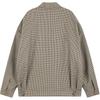 We11done Monochrome Logo Long Sleeve Plaid Oversized Cotton Jacket Men jackets Beige WD-JK2-24-075-M-BG
