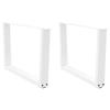 VidaXL V-shaped Coffee Table Legs, 2 Pieces, White, 70 X (42-43,3) Cm, Steel 4012637