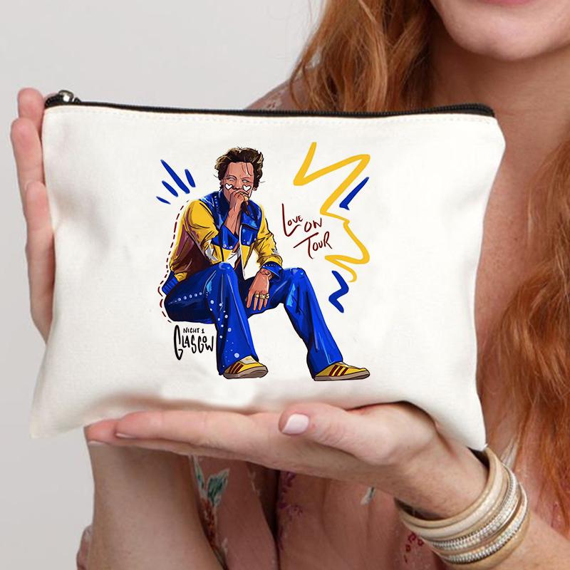 Сумка для косметики Love on Tour Pattren HS Merch Кейс для макияжа Органайзер для туалетных принадлежностей в поездку Хранение Harry's House Косметичка Карандаш