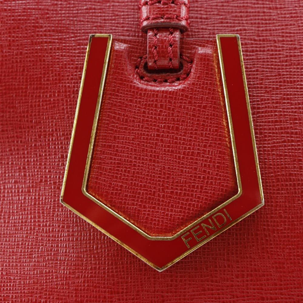 FENDI Petite to Jules Handbag 8BH253 2WAYShoulder Red leather Women Used