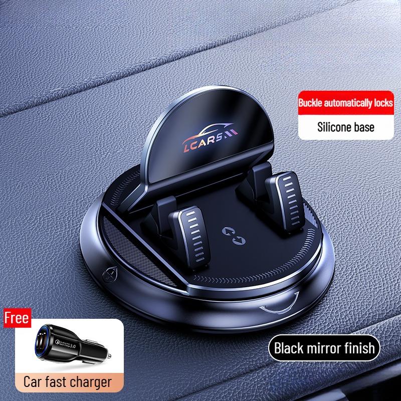 Lcars - Новый автомобильный держатель для мобильного телефона для навигации, приклеиваемый на приборную панель, присоска, противоскользящий коврик для автомобиля, устойчивый, противоударный, центральное управление, 360°