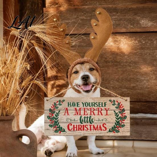 Decorative Wall Sign Christmas Wood Hanging Have Yourself Rope with Jute A Merry Holiday Party Supplies Little Rustic Door Hanger for Home