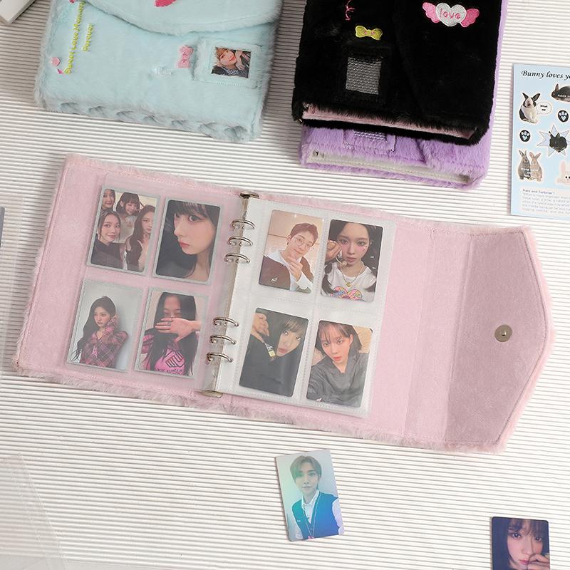 Фотоальбом на кольцах A5/A6 Фотографии K-pop Фотоальбомы Каваи Фотокарточки K-pop Коллекционный альбом Чехол для хранения фотографий айдолов