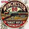 Винтажная металлическая жестяная вывеска Winchester 88 для декора домашнего бара, настенное искусство охотничьего домика