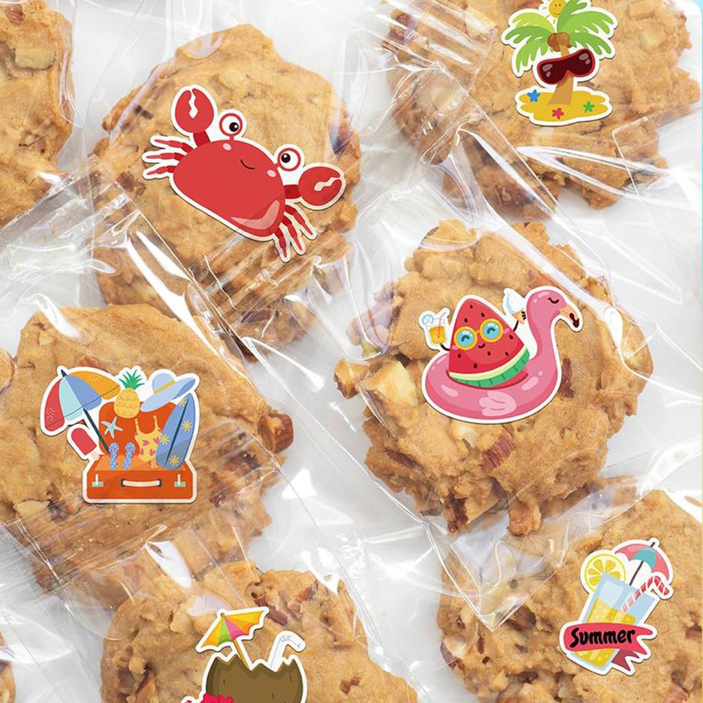 100-500pcs Summer Cartoon Stickers Wedding Birthday Party Gift Wrapping Label Scrapbook Cute Stationery Stickers