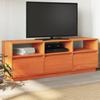 VidaXL TV Stand Brown Wax 140x37x50 Cm Solid Pine Wood, TV Support, Multimedia Cabinet, Entertainment Center, Buffet 847122