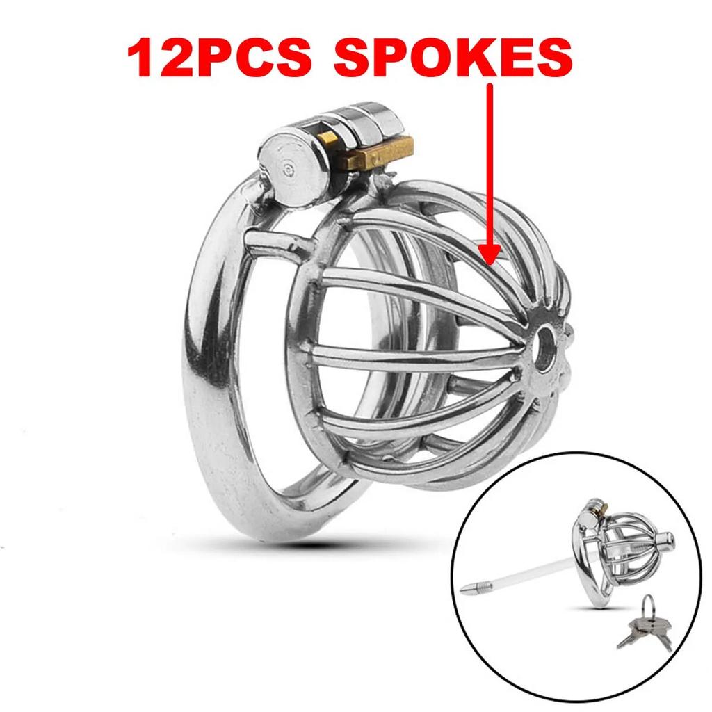2024 New Metal Chastity Cage Male 2 Type Cock Cage Penis Ring Slave Bondage SM Sissy Gay Chastity Devices Adult Sex Toys For Men