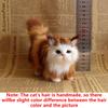Милые Игрушки Кот Плюшевый Имитация Жесткий Наполнитель Модель Котенка Поддельный Кот Реалистичные Животные Для Детей Девочек День Рождения День Святого Валентина Подарок