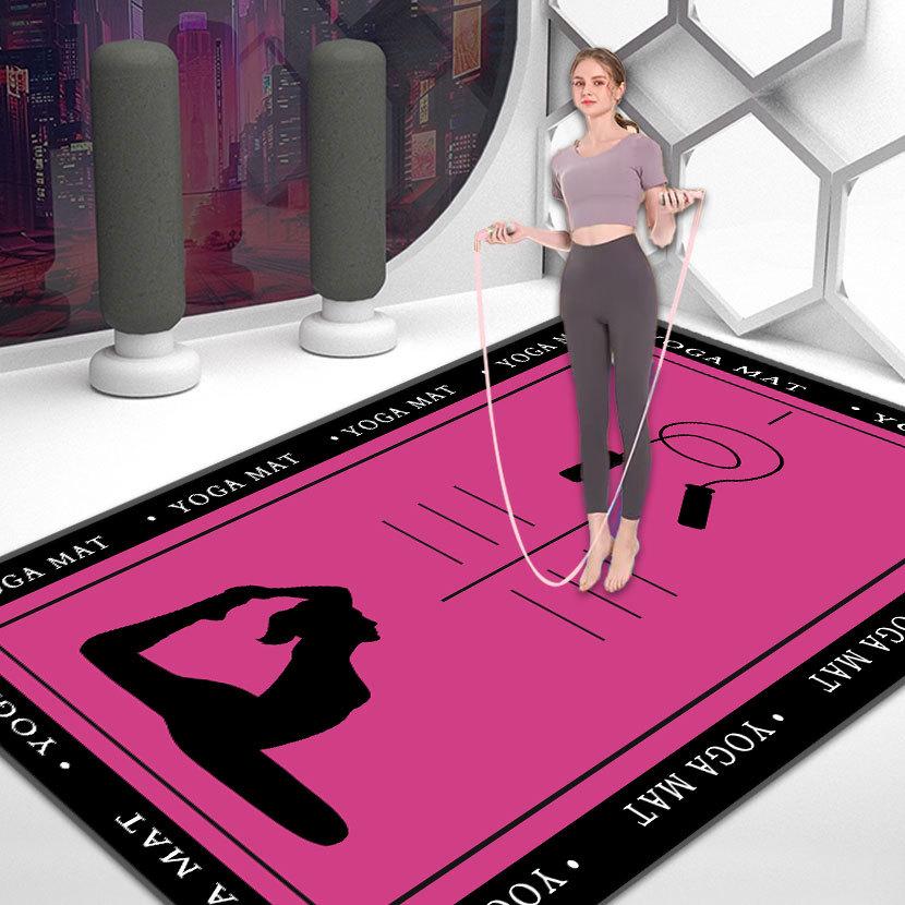 Нескользящий коврик для йоги, танцев и фитнеса с амортизацией для медитации и тихих упражнений