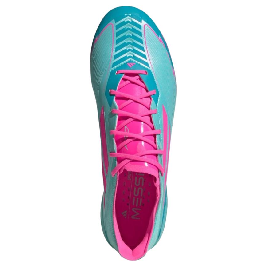 Adidas Месси Adizero F50 Elite FG Пакет La Vida Tropical Унисекс Кроссовки Бирюзовый Вспышка-Аква Полупрозрачный-Розовый IH0927