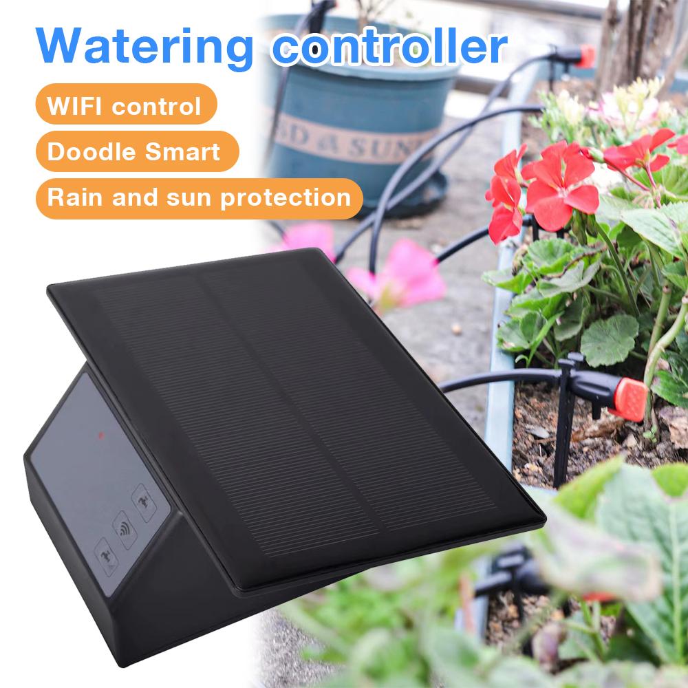 WiFi Smart Solar Water Timer Automatic Irrigation Watering System Flower Plant Drip Irrigation Kit for Indoor and Outdoor