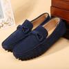 Fashion Buffalo Suede Mens Casual Shoes Summer Designer Male Loafers Breathable Slip On Flats Leisure Walk Driving Shoes Comfy Moccasins