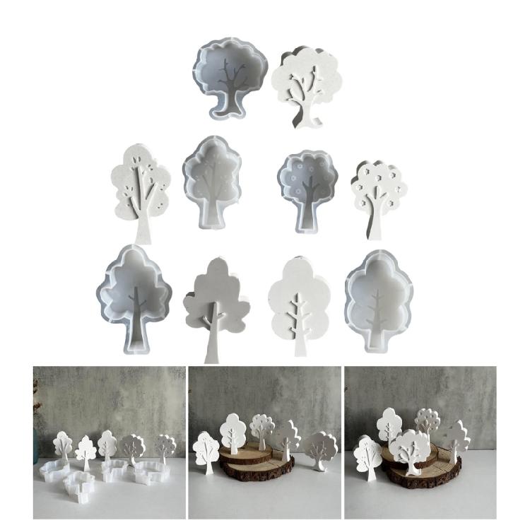 Unique Candle and Soaps Molds Multi Size Silicone Tree Shapes Molds for Artisanal Candle and Soap Creation