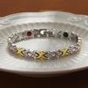 Adjustable Magnetic Rhinestone Bracelet: Trendy, Colorful, Detachable Fashion Accessory.