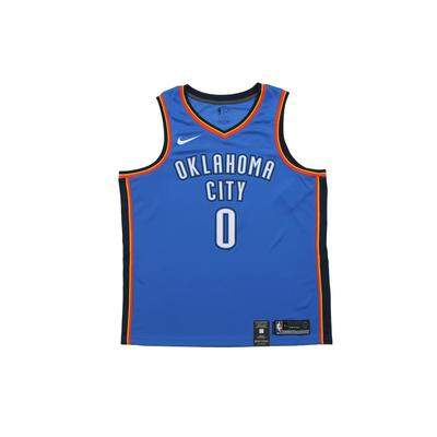 Джерси Рассела Уэстбрука Oklahoma City Thunder Swingman Мужская Синяя Мужская 864497-403