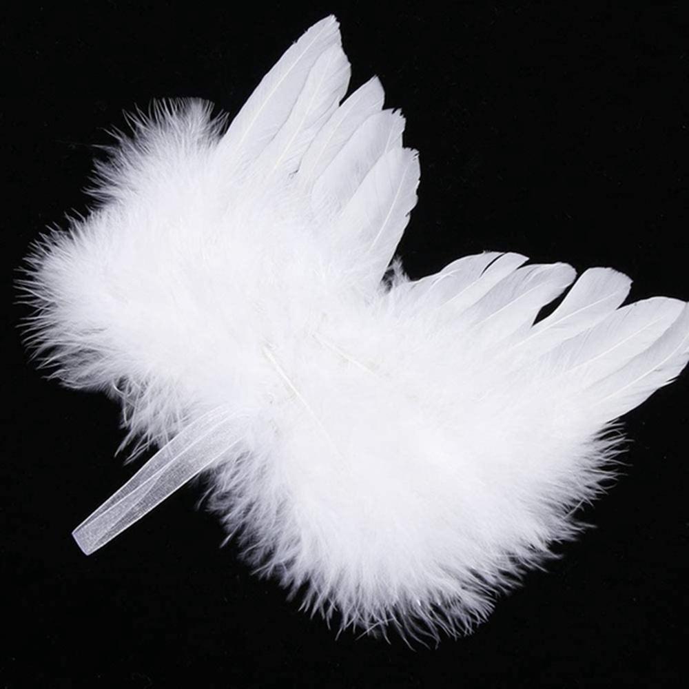 10pc White Feather Wing Halloween Cosplay Angel Wings Christmas Home Party Wedding Ornament Baby Photo Prop Dress Deocr Costura