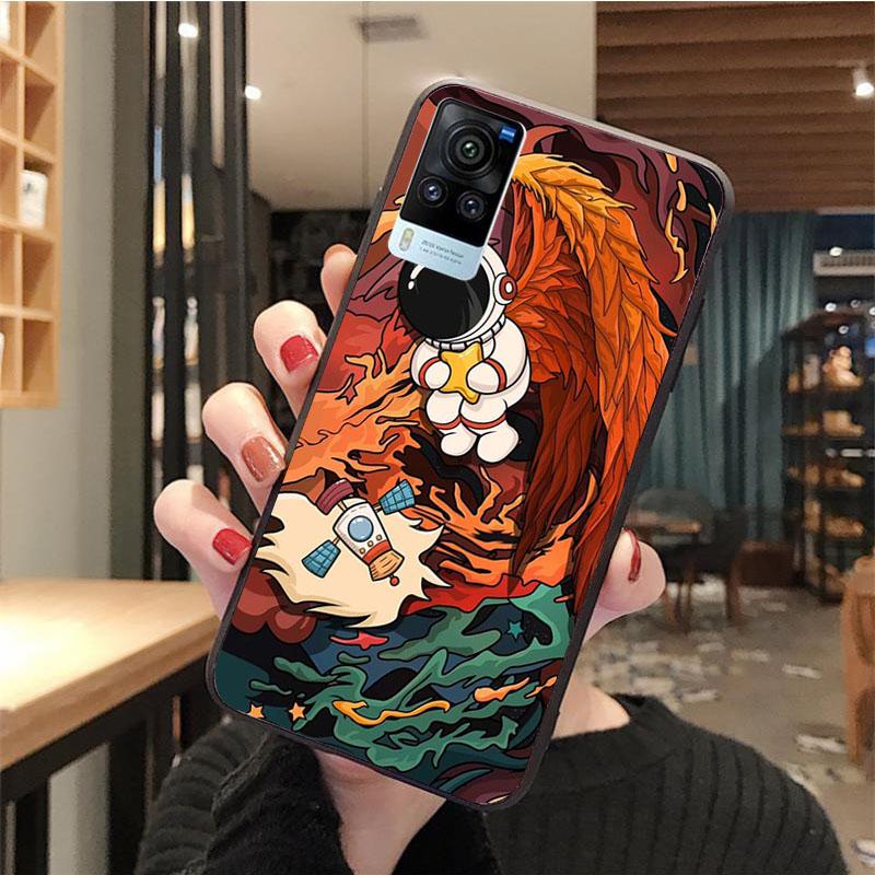 Милый чехол для телефона с изображением астронавта для VIVO V21E V21 V23 V23E V2109 Y53S Y33S Y55 Y76 Y31 Y21 Y72 Y01 Y21S Y11S