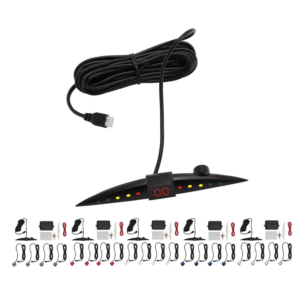 Car Reverse Backup Radar System 4 Parking Sensors LED Display Buzzer Beep Alarm Indicator for Safe D