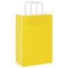 Paper Shopping Bags 250 pcs with Handles Yellow 21 x 11 x 31 cm